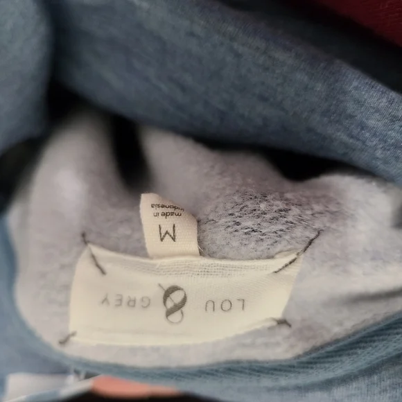 Lou & Grey Cowl Neck Marled Sweater Fleece Lined M - Picture 3 of 8